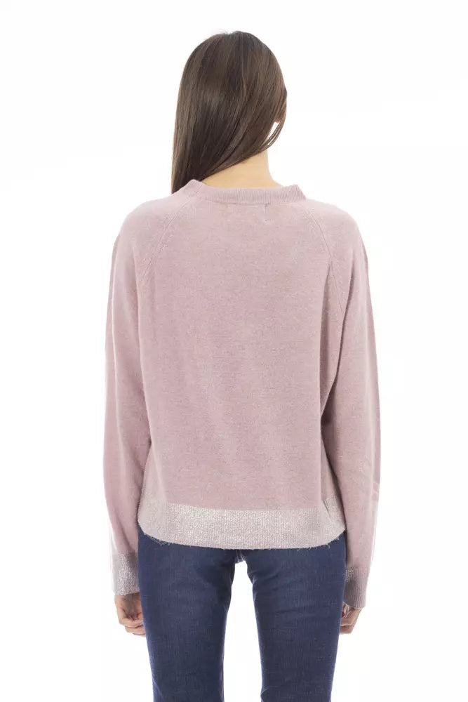 Baldinini Trend rosa Wollpullover