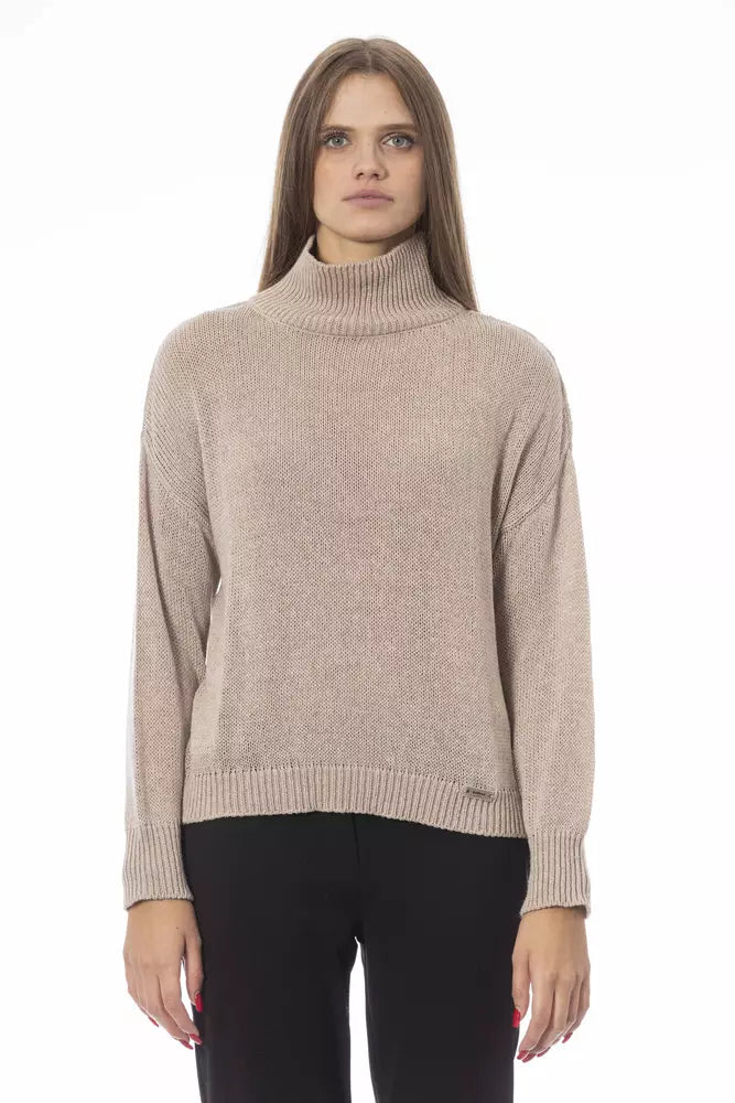 Baldinini Trend Beige Viskosepullover