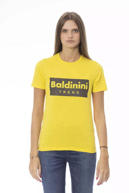 Baldinini Trend gelbe Baumwoll-Tops und T-Shirt