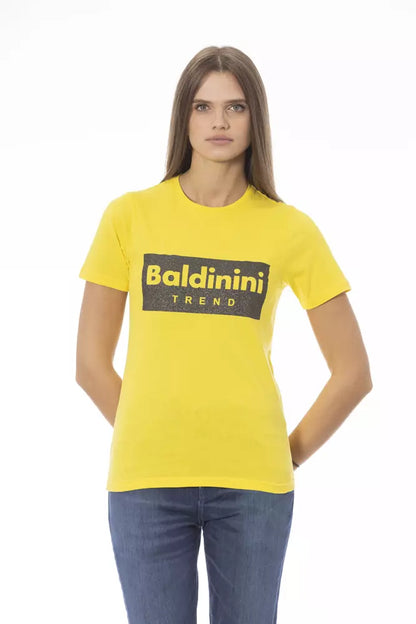 Baldinini Trend gelbe Baumwoll-Tops und T-Shirt