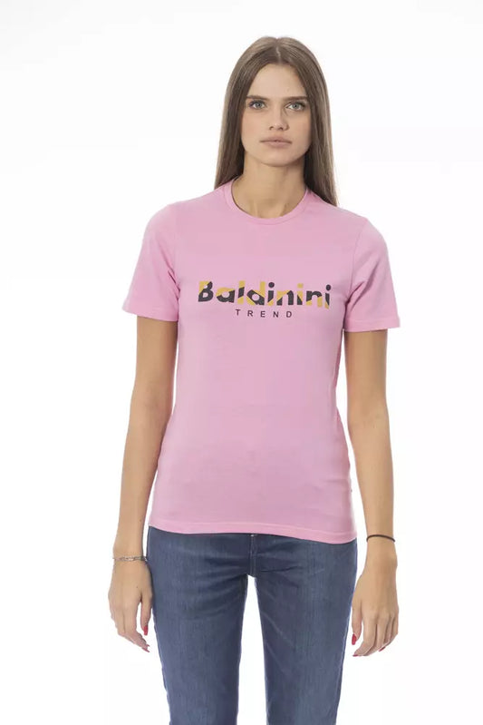 Baldinini Trend rosa Baumwoll-Tops und T-Shirt