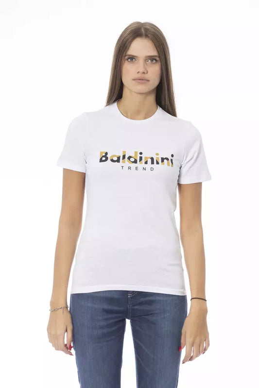 Baldinini Trend weiße Baumwoll-Tops und T-Shirts