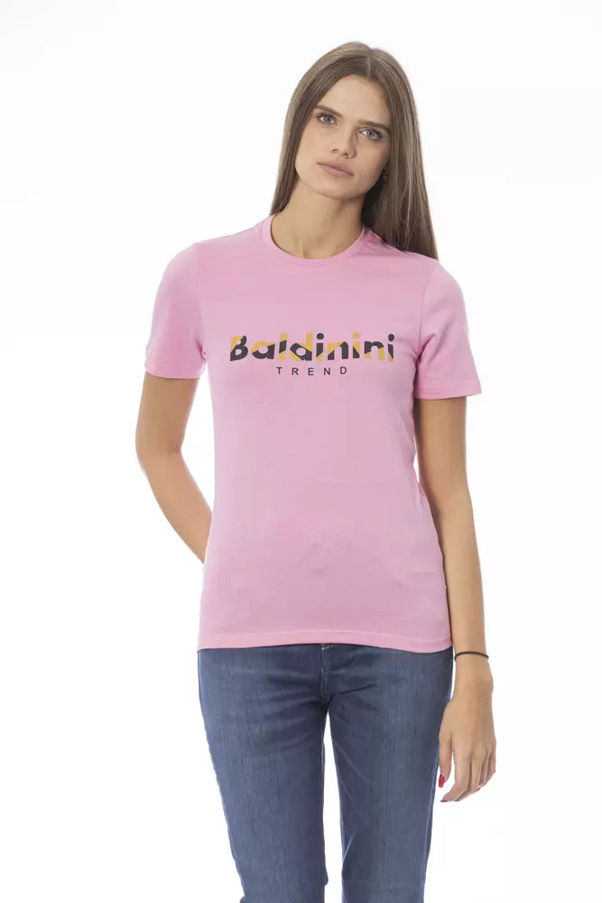 Baldinini Trend rosa Baumwoll-Tops und T-Shirt