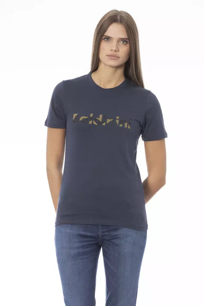 Baldinini Trend Blaue Baumwoll-Tops und T-Shirt