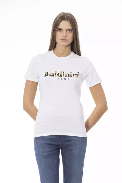 Baldinini Trend weiße Baumwoll-Tops und T-Shirts