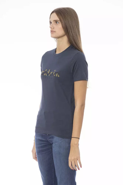 Baldinini Trend Blaue Baumwoll-Tops und T-Shirt