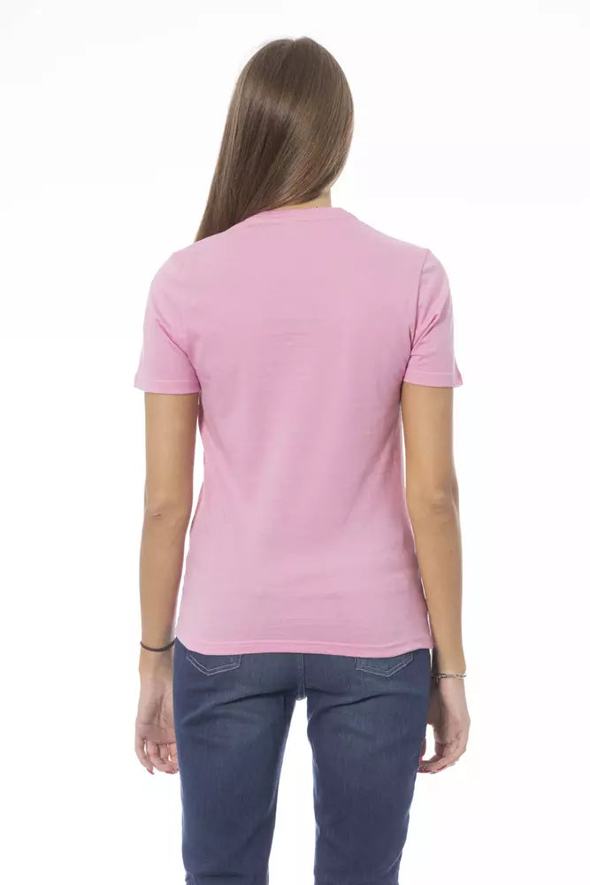 Baldinini Trend rosa Baumwoll-Tops und T-Shirt