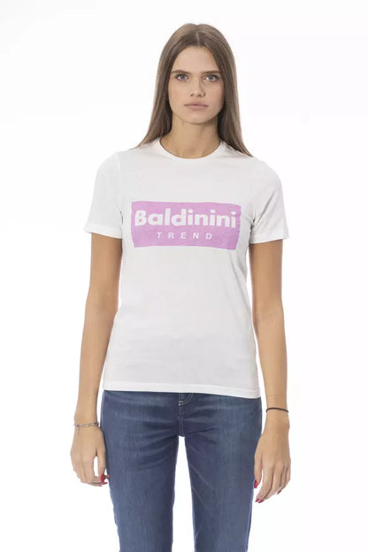 Baldinini Trend weiße Baumwoll-Tops und T-Shirts