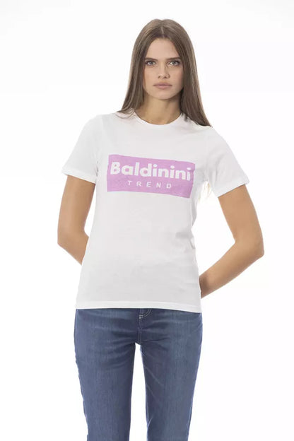 Baldinini Trend weiße Baumwoll-Tops und T-Shirts