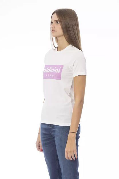 Baldinini Trend weiße Baumwoll-Tops und T-Shirts