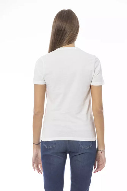 Baldinini Trend weiße Baumwoll-Tops und T-Shirts