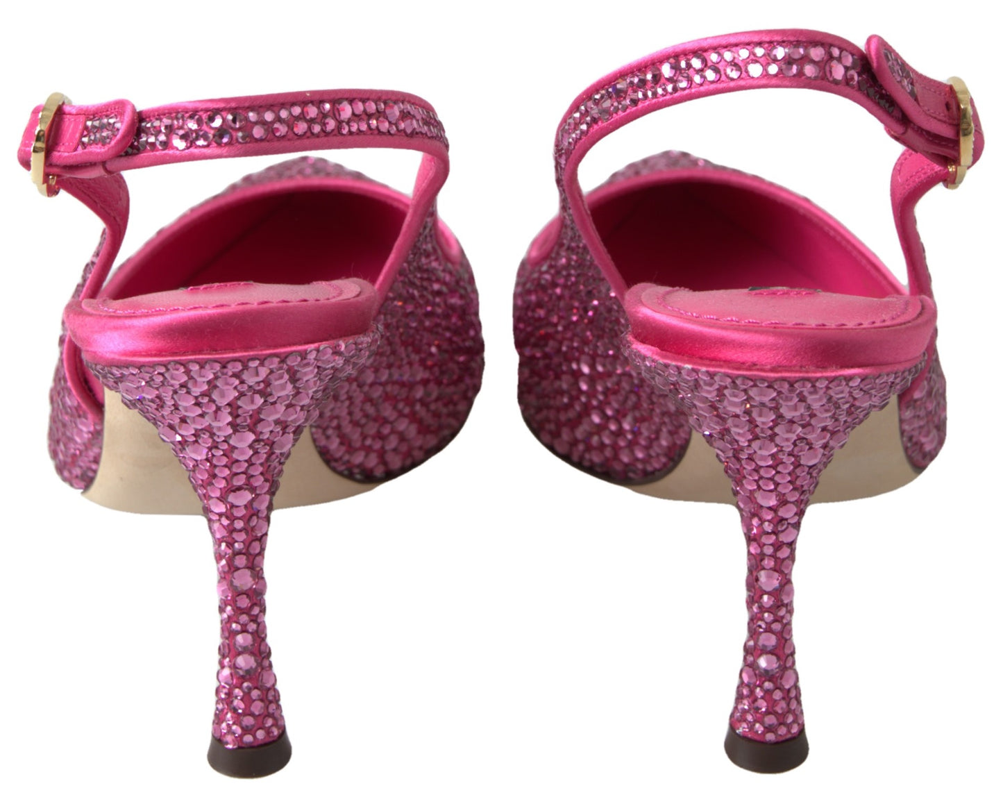 Dolce &amp; Gabbana Pink Slingbacks Crystal Pumps Schuhe