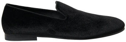 Dolce & Gabbana Black Velvet Loafers 공식화