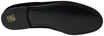 Dolce & Gabbana Black Velvet Loafers 공식화