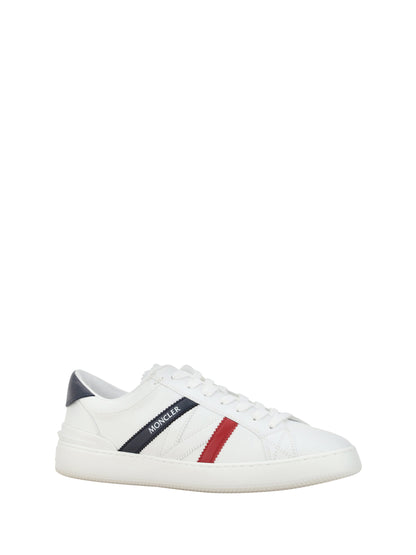 MONCLER WHITE MONACO M LOW TOP 스니커즈