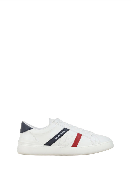 MONCLER WHITE MONACO M LOW TOP 스니커즈