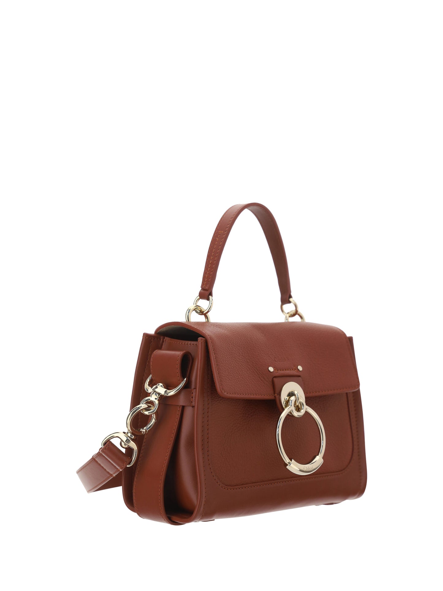 Chloé Elegant Sepia Brown Calfskin Shoulder Handbag