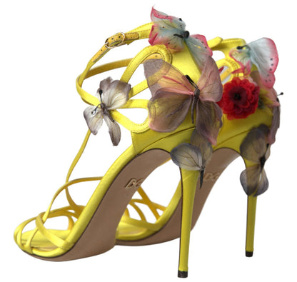 Dolce & Gabbana Enchanting Yellow Ankle Strap Sandals