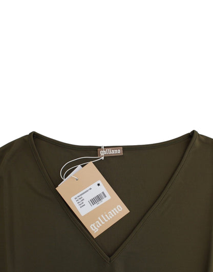 John Galliano Green Blouse Top