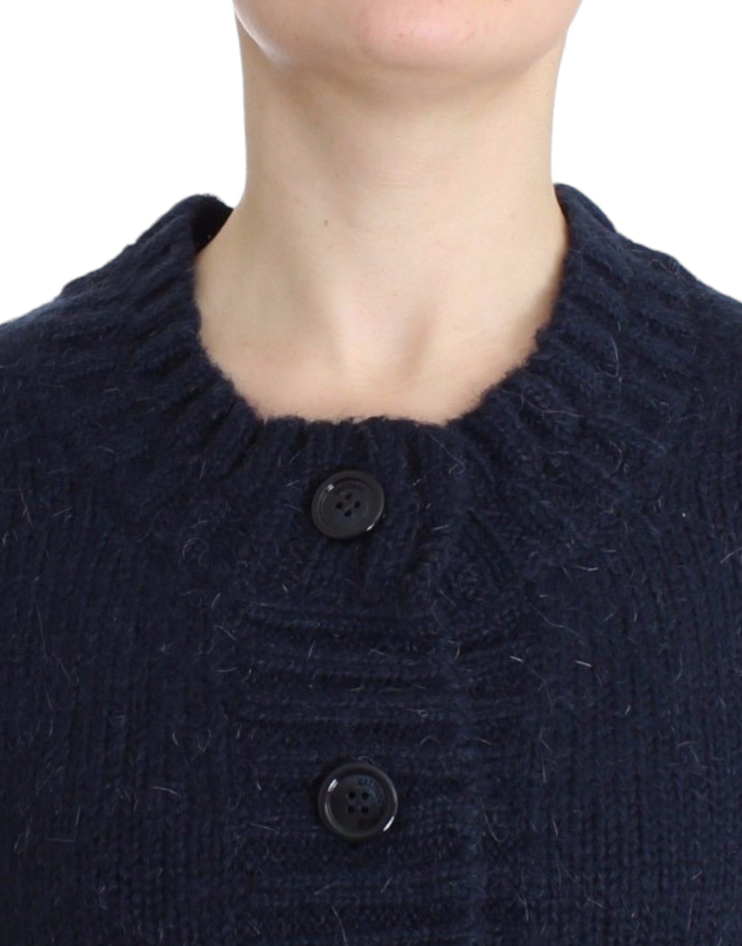 John Galliano Blue Crped Cardigan