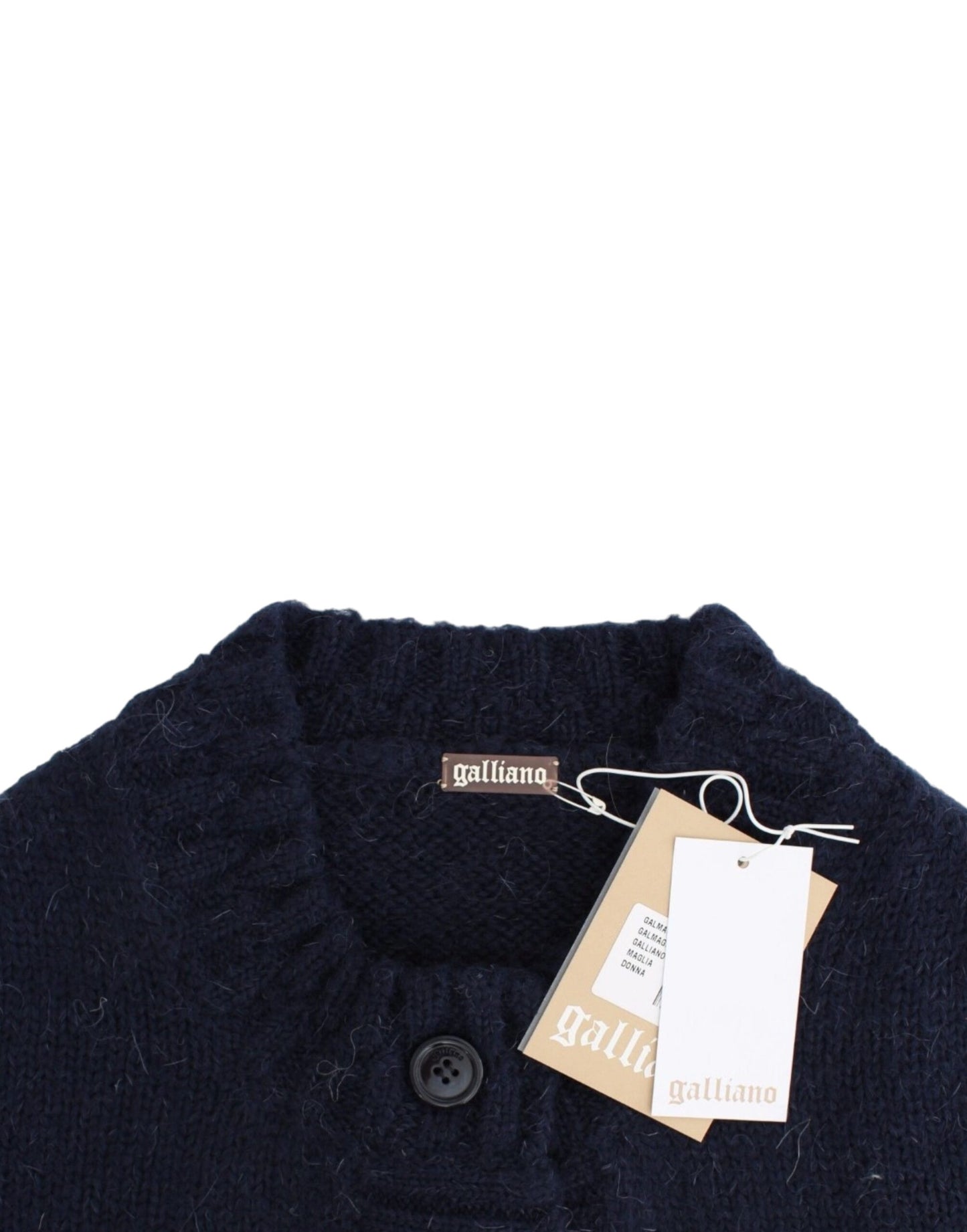 John Galliano Blue Crped Cardigan