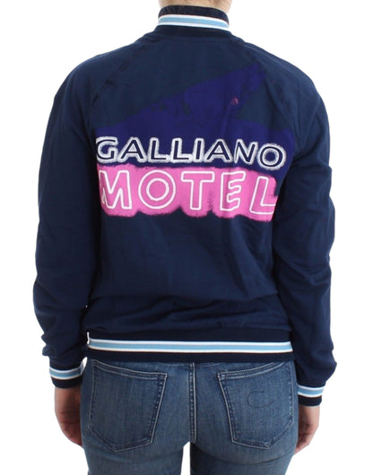 John Galliano Blue Zip Cotton 카디건