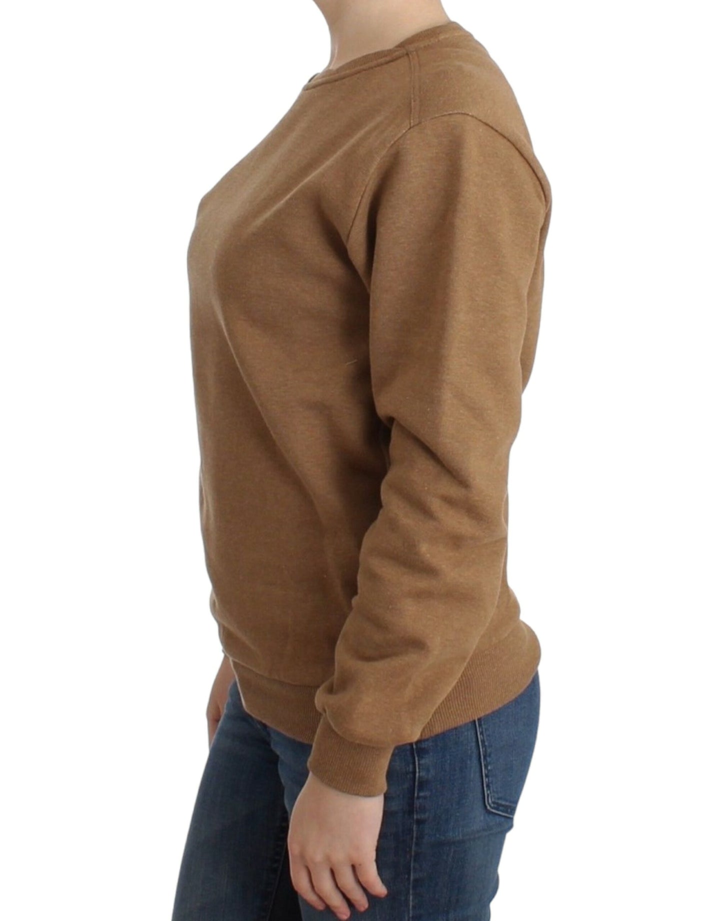 John Galliano Brown Crewneck Cotton Sweater