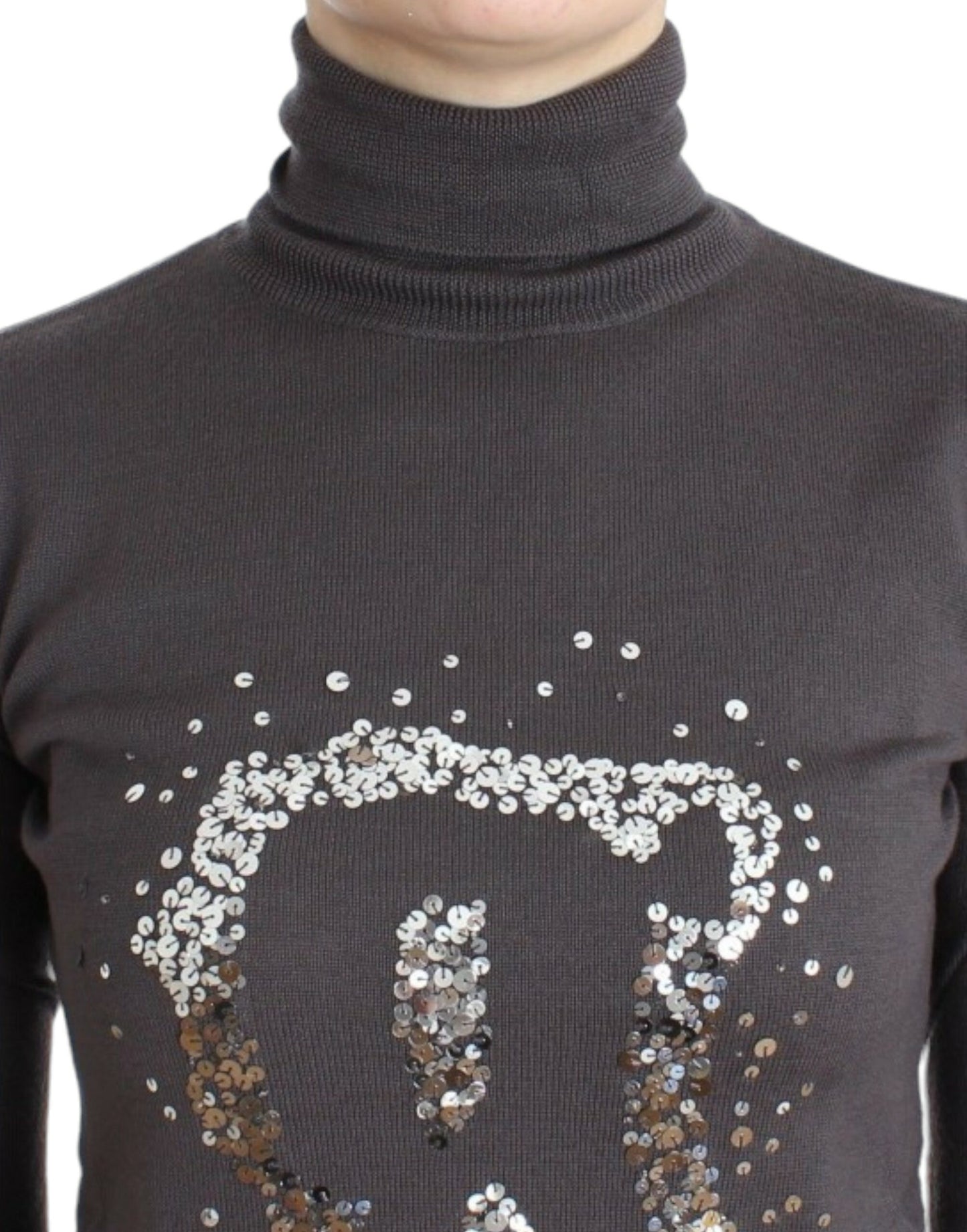 John Galliano Brown Turtleneck Cotton Sweater