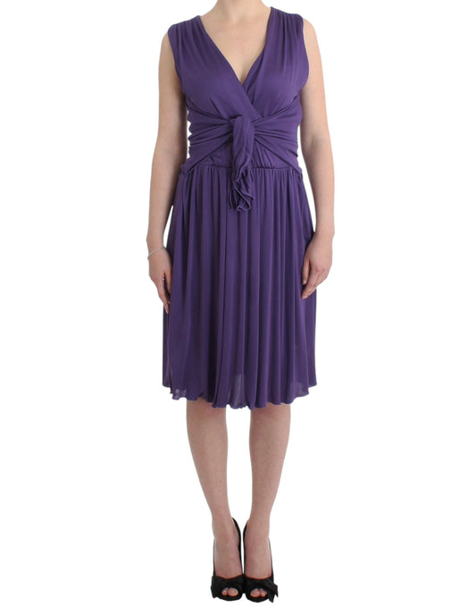 John Galliano Purple Sheath Dress