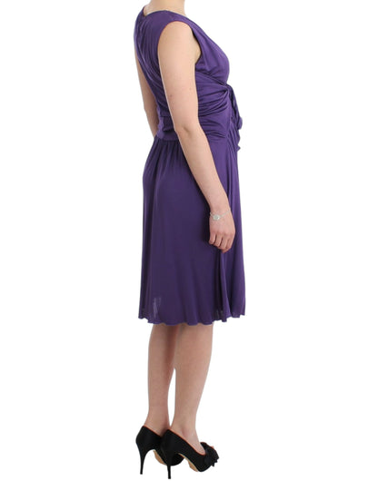 John Galliano Purple Sheath Dress