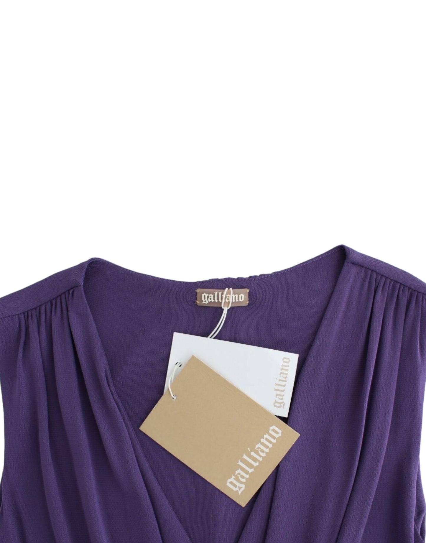 John Galliano Purple Sheath Dress