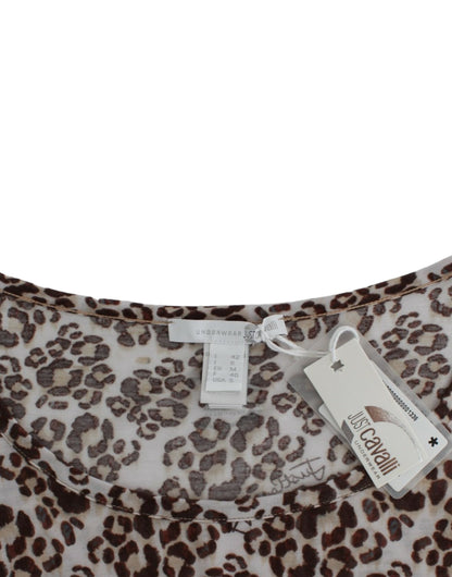 Cavalli Brown Longsleeved Lace 상단