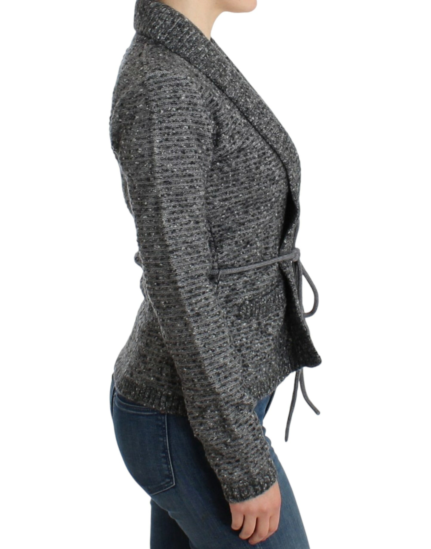 Cavalli Strickjacke aus grauer Wolle