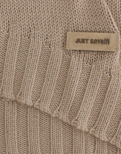 Cavalli Beige 니트 양모 스웨터