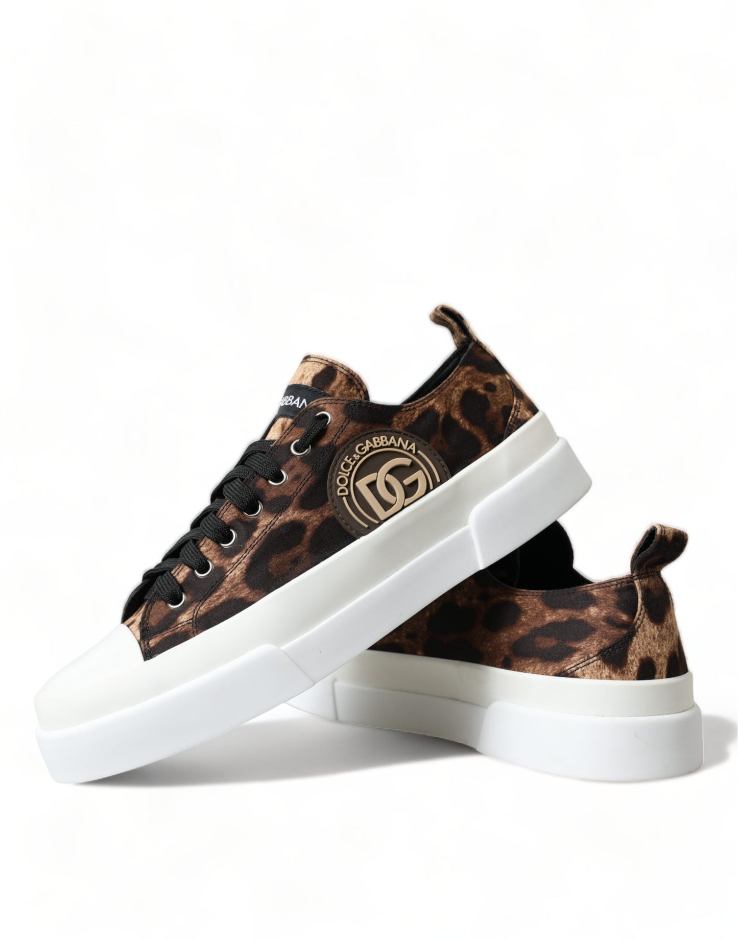 Dolce & Gabbana Elegant Leopard Print Casual Sneakers