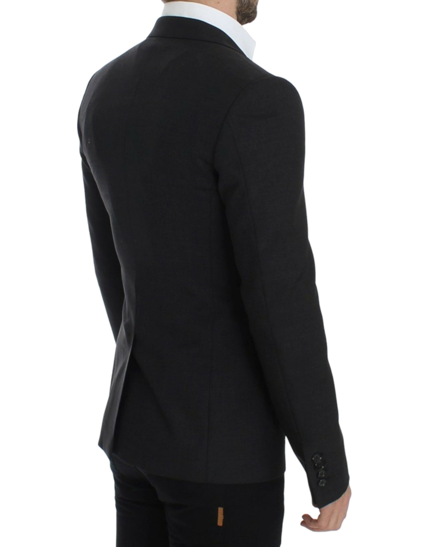 Dolce & Gabbana Sleek Gray Wool Slim Fit Blazer