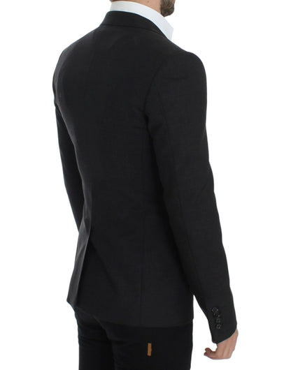 Dolce & Gabbana Sleek Gray Wool Slim Fit Blazer