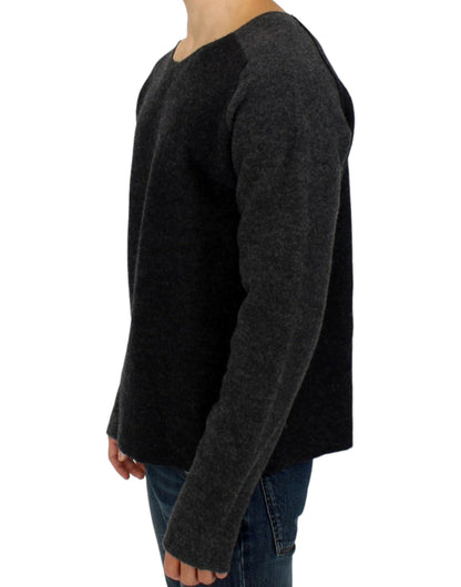 의상 National Grey Wool Crewneck Sweater