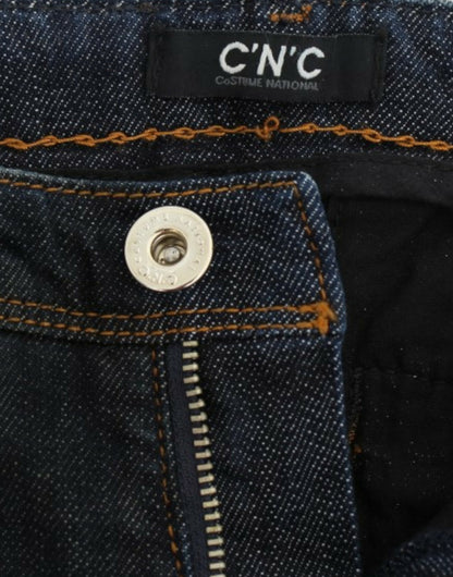 Costume National Chic Blue Slim Fit Denim Delight