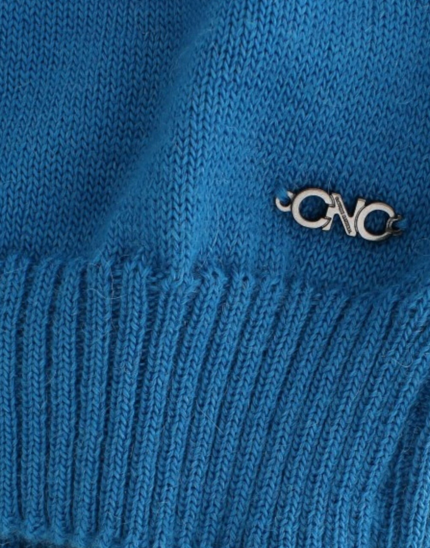 의상 National Blue Knitted Scoopneck 스웨터