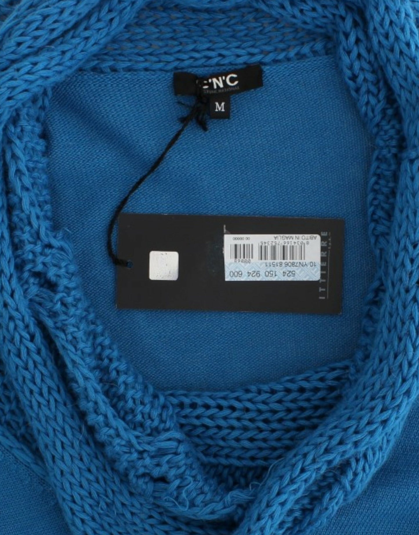 의상 National Blue Knitted Scoopneck 스웨터