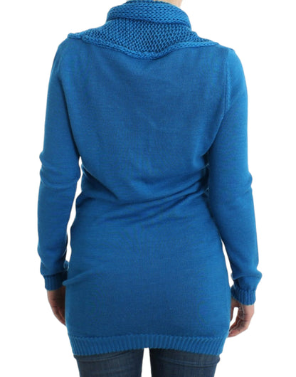 의상 National Blue Knitted Scoopneck 스웨터