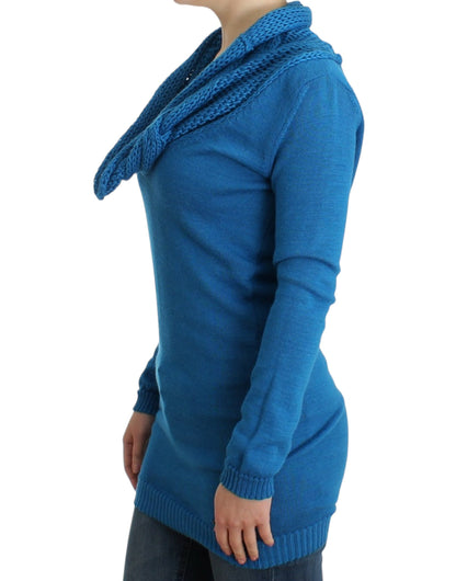 의상 National Blue Knitted Scoopneck 스웨터