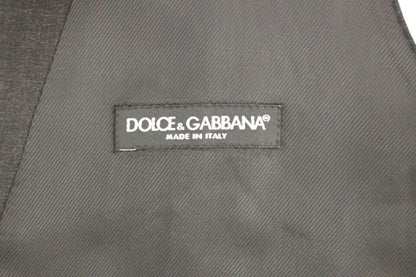 Dolce &amp; Gabbana Graues Slim-Fit-Kleid mit Knopfleiste vorne, formelle Weste