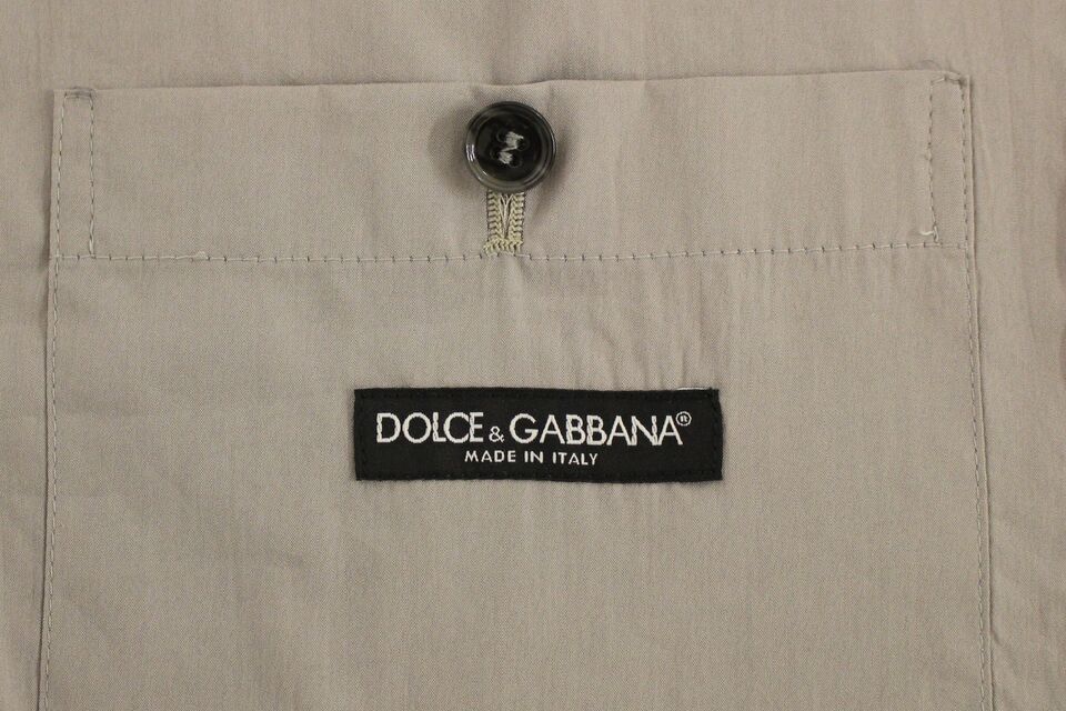 Dolce & Gabbana 회색면 슬림 핏 버튼 프론트 드레스 조끼