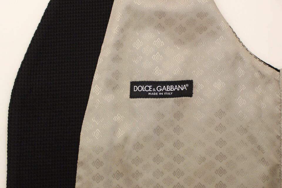 Dolce & Gabbana Black Cotton Dress Vest Blazer 재킷