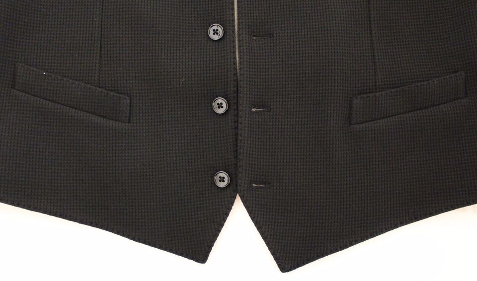 Dolce & Gabbana Black Cotton Dress Vest Blazer 재킷