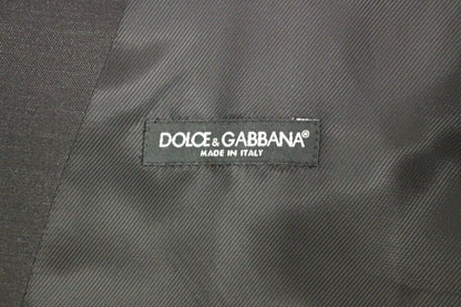 Dolce & Gabbana 회색 양모 실크 드레스 조끼 Gilet Weste