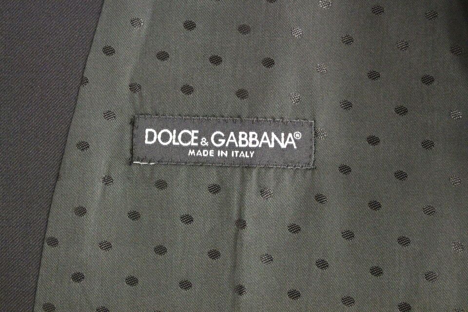 Dolce & Gabbana Black Wool 형식 드레스 조끼 Gilet Weste