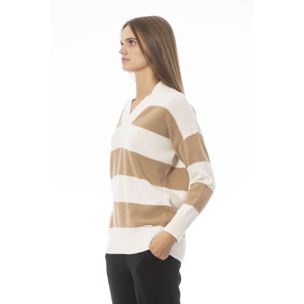 Baldinini Trend Beige Wool Women Sweater